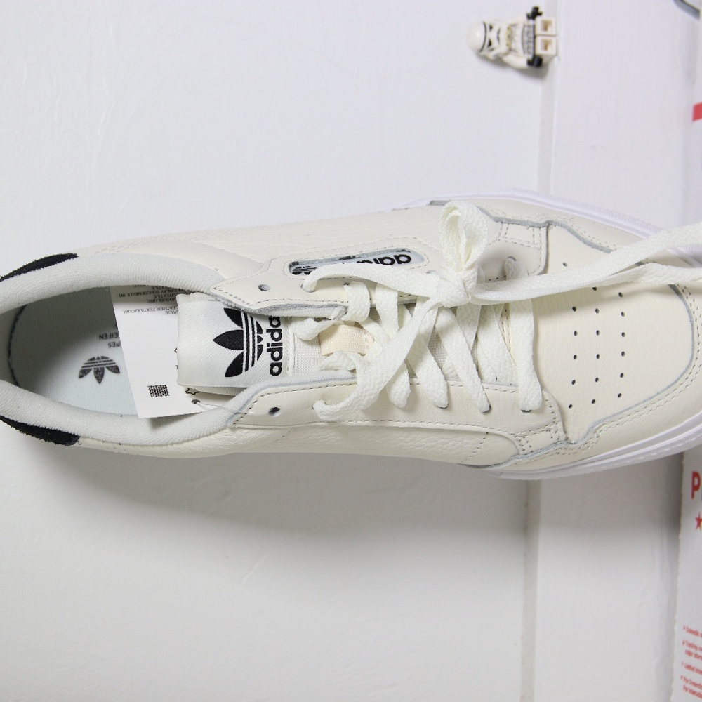 Adidas Off White Leather Continental Vulc Sneakers